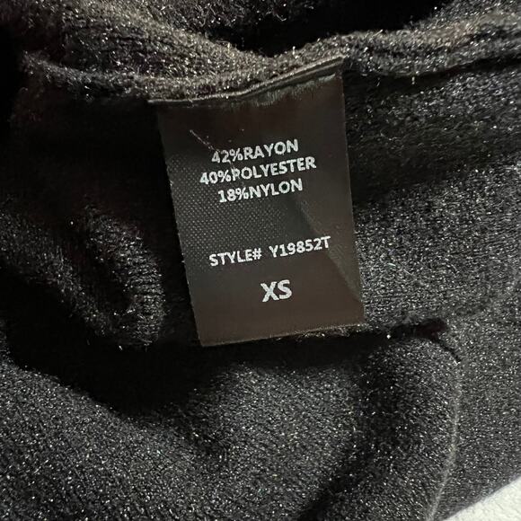 Pomander Place Noir Vivianne Mini Dress Size XS Knit Sweater Metallic Holidays - Picture 8 of 10